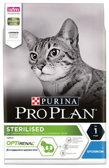 PROPLAN Adult Cat Sterilised OptiRenal Rabbit           