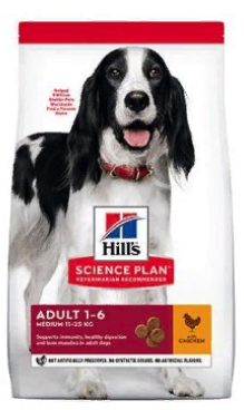 HILLS Canine Science Plan Adult 1-6 Medium Chicken       