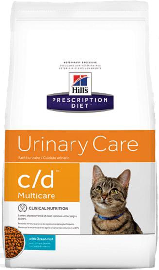 HILLS Feline C/D Multicare Urinary Care Ocean Fish  вет.диета  для кошек при лечении цистита и мочекаменной болезни МКБ РЫБА