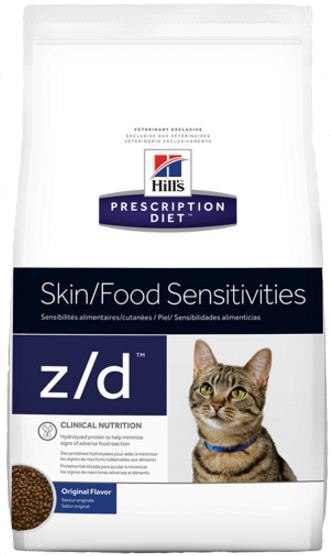 HILLS Feline Z/D Skin / Food Sensitivities вет.диета  для кошек при Пищевой Аллергии 