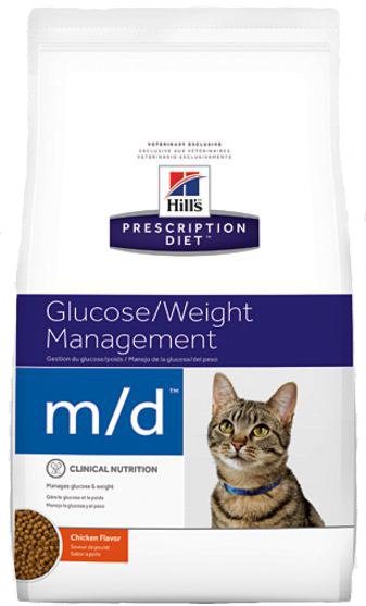 HILLS Feline M/D Glucose / Weight Management вет.диета для кошек Нарушение обмена веществ / лечение сахарного Диабета, Ожирение 