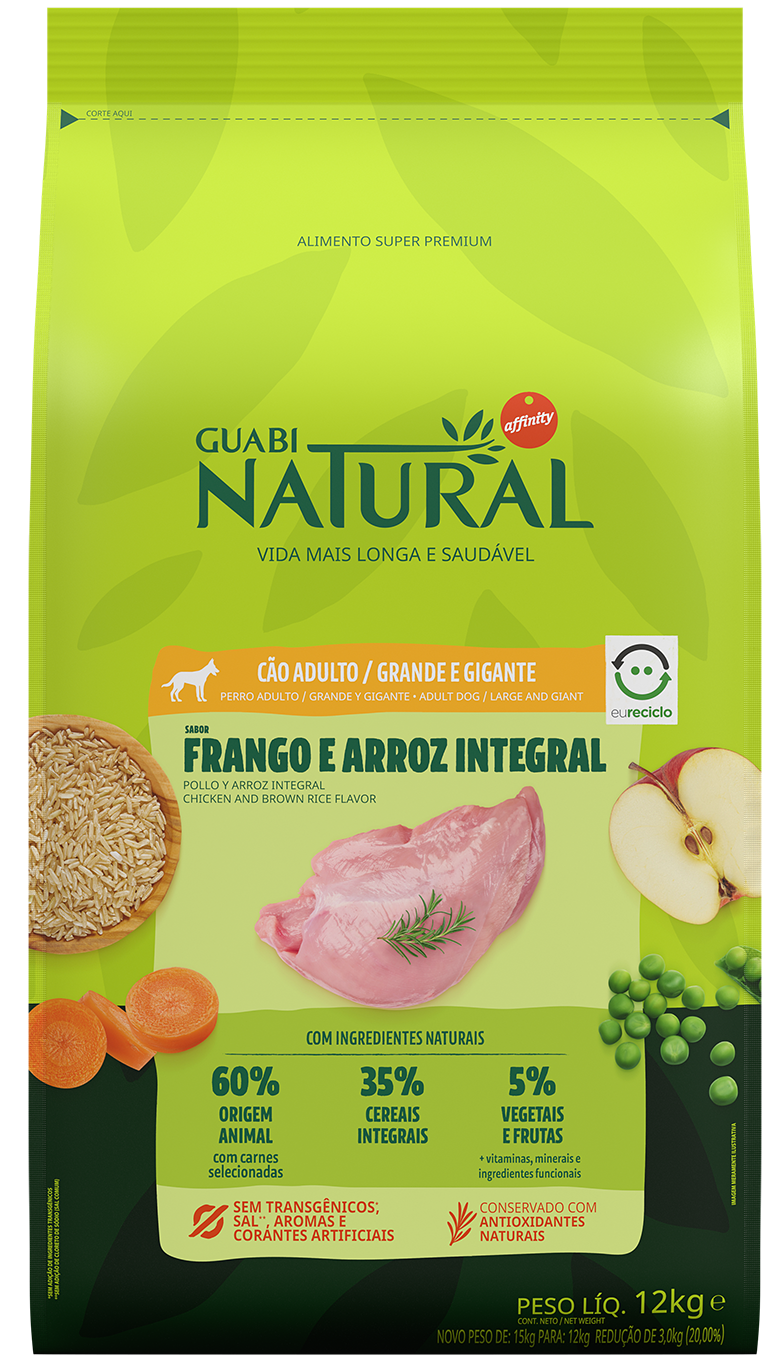 GUABI NATURAL Adulto Grande / Gigante Frango/Arroz (Adult Large / Giant Chicken/Rice)             