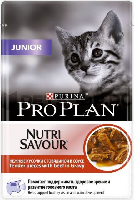 PROPLAN (Purina) NutriSavour Kitten Junior Beef Gravy       () 