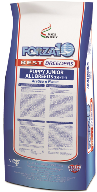 FORZA10 Best Breeders Puppy Junior All Breeds Fish/Rice (Pesce/Riso) 26/14 сухой корм для щенков всех пород РЫБА / РИС