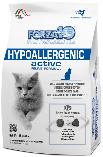 FORZA10 Active Line HYPOALLERGENIC Feline вет.диета для взрослых кошек с проблемами пищевой непереносимости и аллергии на животный белок