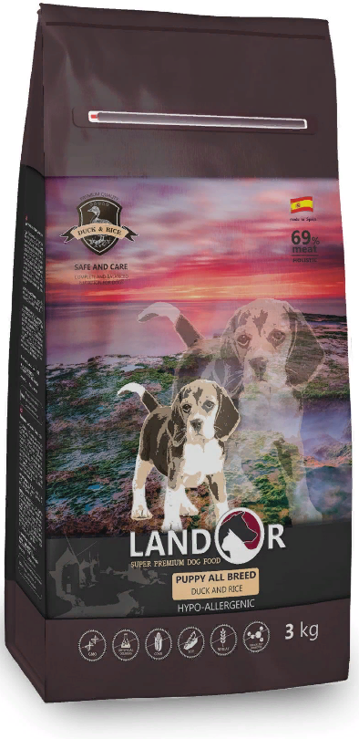 LANDOR Puppy All Breeds Duck / Rice        ,      /  ()