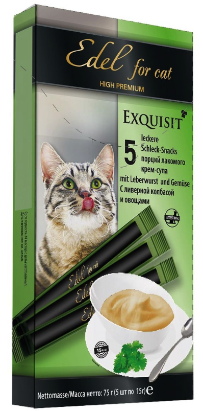 EDEL For CAT Schleck-Snacks Leberwust / Katzengras      -   /   ()