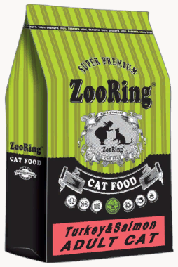 ZOORING Adult Cat Turkey / Salmon сухой для взрослых кошек Без Пшеницы ИНДЕЙКА / ЛОСОСЬ