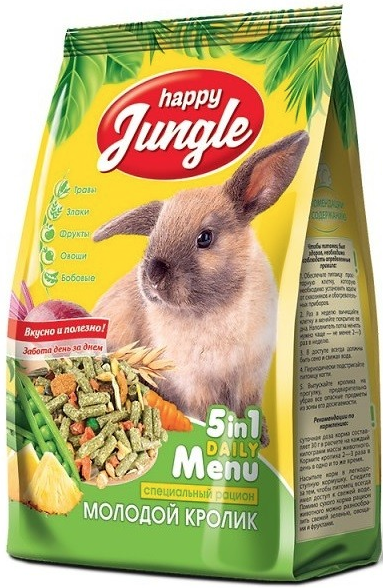 HAPPY JUNGLE корм для Молодых Кроликов