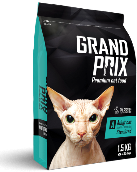 GRAND PRIX Sterilised Adult Cat Rabbit      
