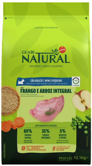GUABI NATURAL Adulto Mini Pequeno Frango/Arroz (Adult Mini Chicken/Rice)          
