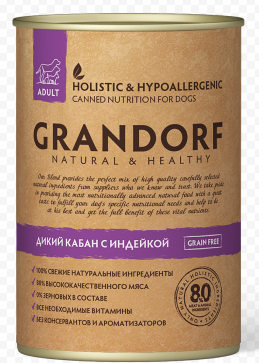GRANDORF Adult Dog Grain Free Wild Boar / Turkey       /  ()