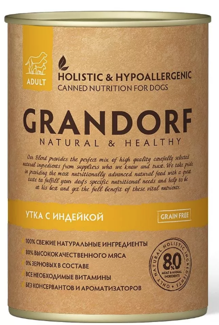 GRANDORF Adult Dog Grain Free Duck / Turkey       /  ()