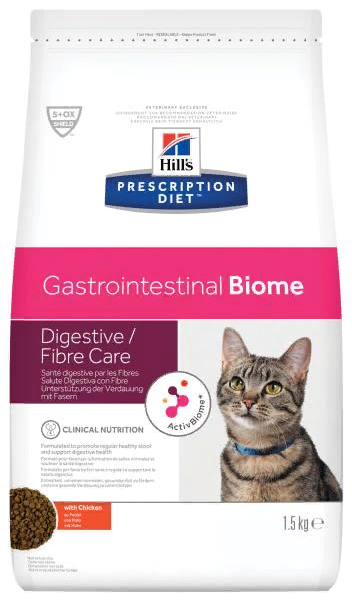 HILLS Feline Gastrointestinal Biome Digestive Fibre Care вет.диета для кошек при расстройствах пищеварения / забота о микробиоме кишечника КУРИЦА