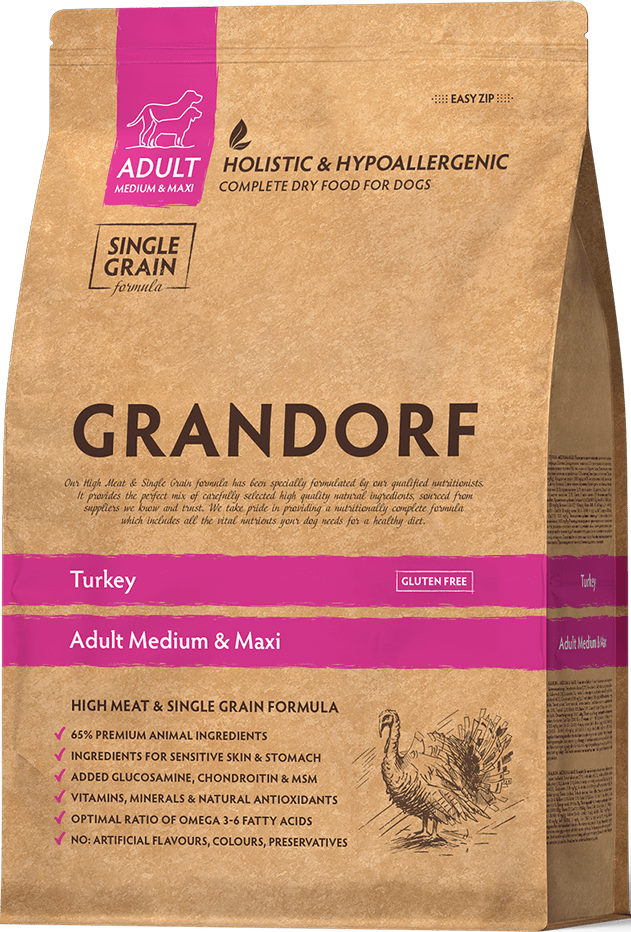 GRANDORF Adult Dog MEDIUM & Maxi Turkey       /   