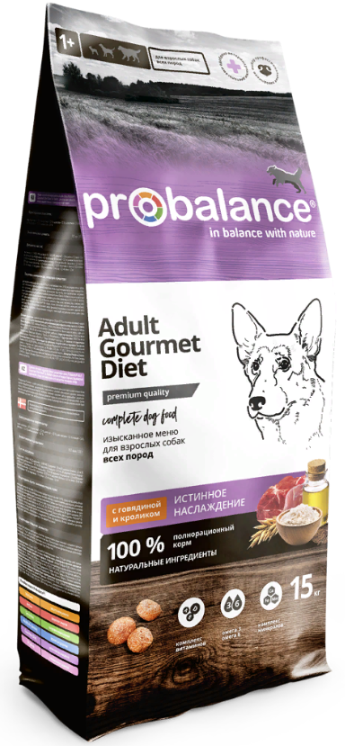 PROBALANCE Gourmet Diet Adult Dog Beef / Rabbit         / 