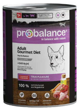 PROBALANCE Gourmet Diet Adult Dog Veal / Rabbit        /  ()