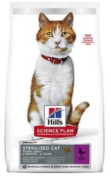 HILLS Science Plan Sterilised Cat / Young Adult Duck сухой для взрослых Стерилизованных кошек и Котят от 6 месяцев УТКА