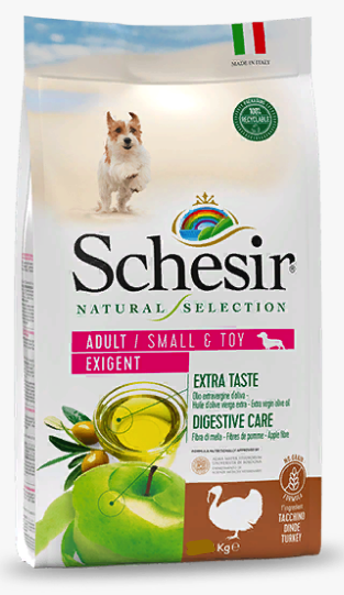 SCHESIR Natural Selection Exigent  Small / Toy Dog Grain Free TURKEY сухой беззерновой корм для взрослых собак Мелких / Декоративных пород ИНДЕЙКА
