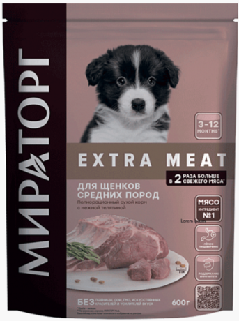  Extra Meat Puppy Medium VEAL       