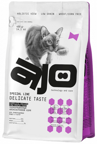 AJO Cat Delicate Taste Сухой корм для кошек привередливых в питании