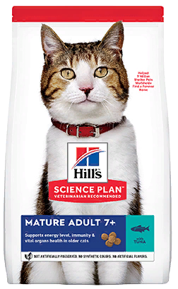 HILLS Science Plan Mature Cat 7+ Tuna сухой для кошек старше 7 лет ТУНЕЦ  