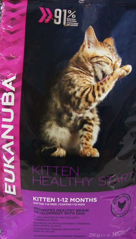 EUKANUBA Kitten Healthy Start Chicken сухой для Котят КУРИЦА  